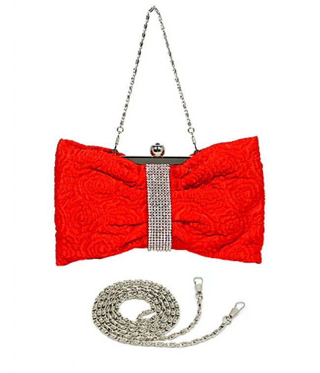 Evening Bag - Quilted Roses &ndash; Red &ndash; BG-7202S-RD